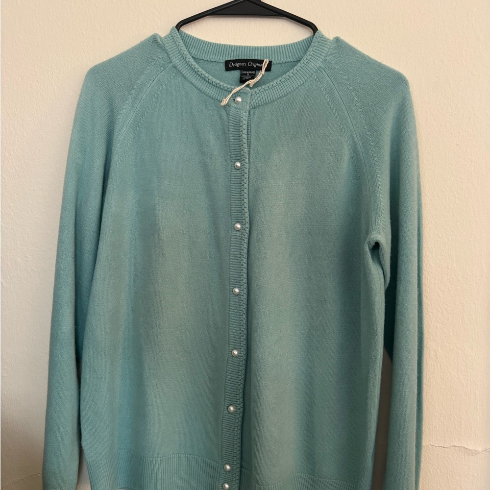 Pastel blue cardigan